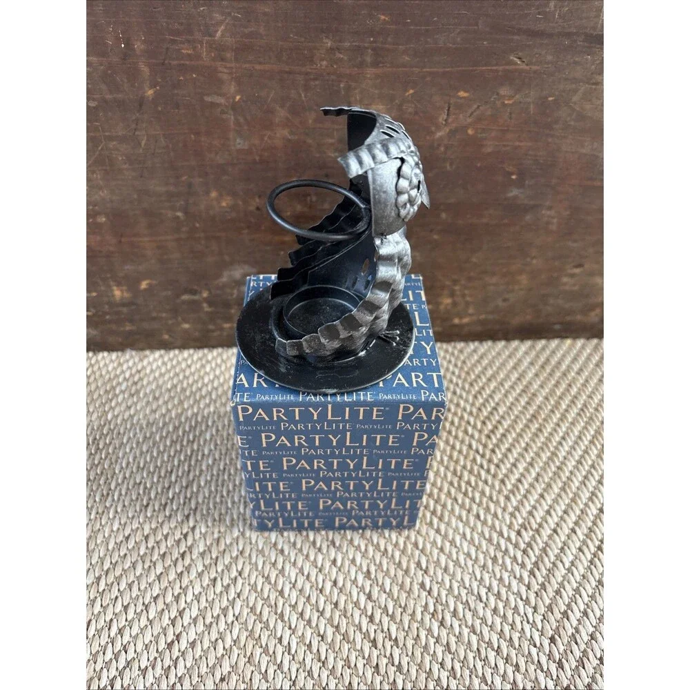 PartyLite SmartScents 3.5" Metal Artisan Owl Candle Holder P92528 - Picture 4 of 6